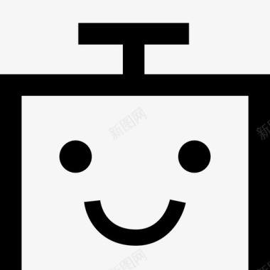 快乐机器人微笑机器人机器人情感图标图标