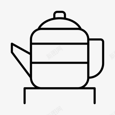 茶中国茶壶图标图标