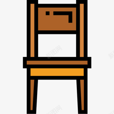 座椅座椅家具103线性颜色图标图标