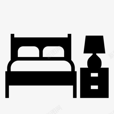 家居生活背景卧室家具家居图标图标