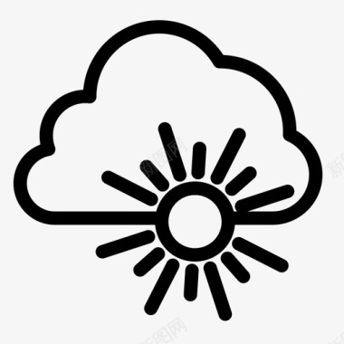 收获的季节云自然春天图标图标