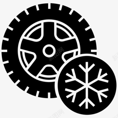 雪地轮胎保养雪地轮胎雪花轮胎图标图标