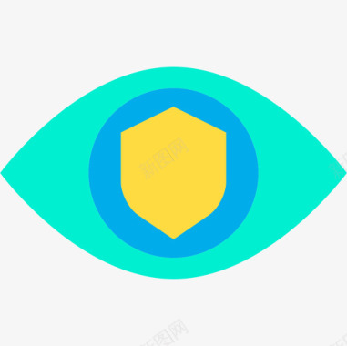 安全锁孔视图网络安全10平面图图标图标