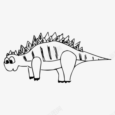 恐龙动物头骨恐龙动物剑龙图标图标