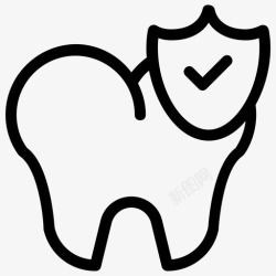 心脏病防护牙齿安全安全防护牙齿保护图标高清图片