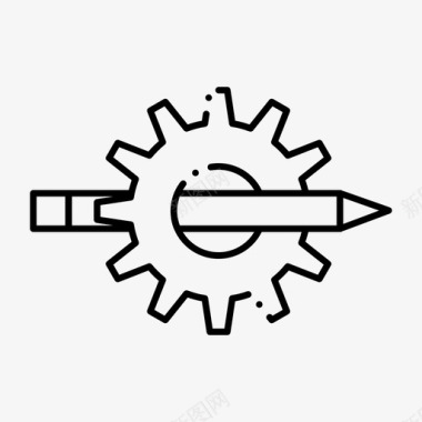 金属齿轮内容开发图标图标