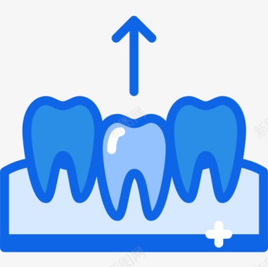 锋利的牙齿牙齿牙齿13蓝色图标图标
