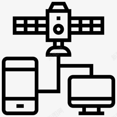 卫星网通信技术图标图标