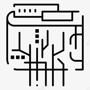 加密货币数字互联网图标图标