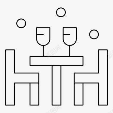 2月14日情人节晚餐爱情午餐图标图标