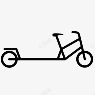 低尾自行车货物图标图标