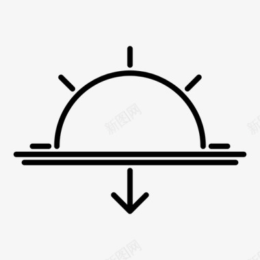 日落傍晚夜晚图标图标