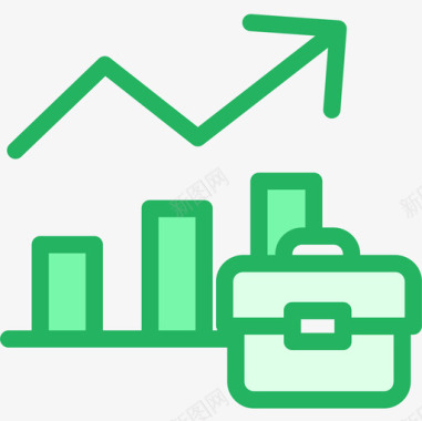 条形图分析8线形绿色图标图标