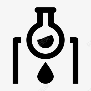 实验室烧瓶加热化学实验图标图标