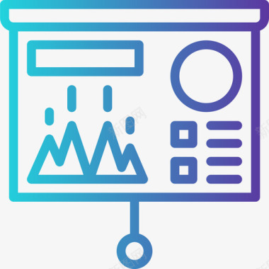 设计数字演示数字营销105梯度图标图标