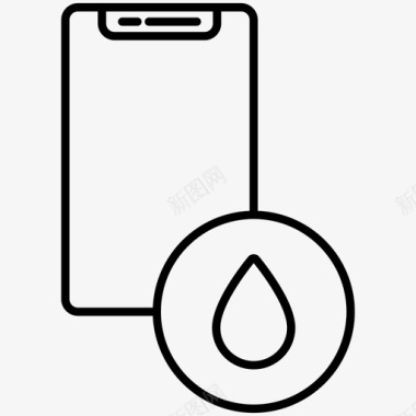 防水iphone智能手机图标图标