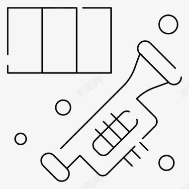 铜管喇叭乐器图标图标