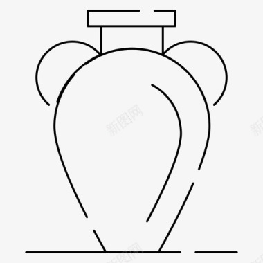 软陶花瓶文化希腊历史图标图标