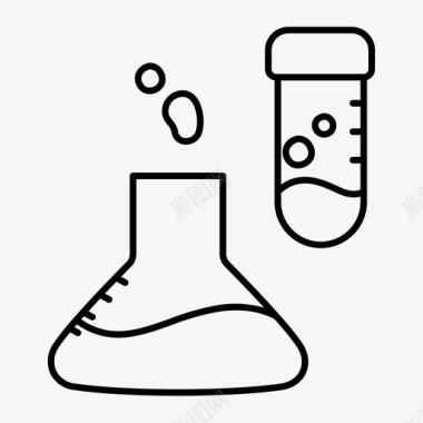 烧杯科学烧杯化学品图标图标