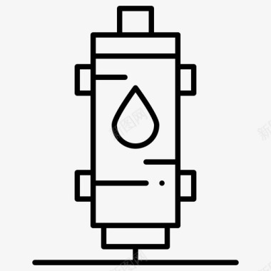 水气体间歇泉图标图标