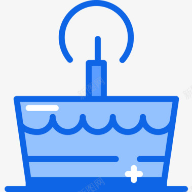 生日蛋糕宝宝75蓝色图标图标