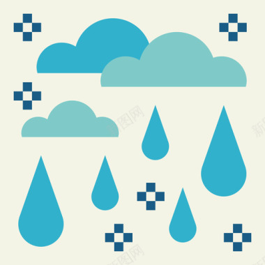 雨第5季平坦图标图标
