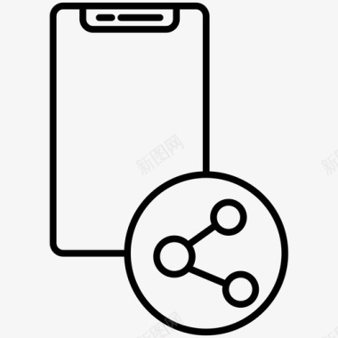手机摩擦社交logo应用社交媒体分享智能手机图标图标