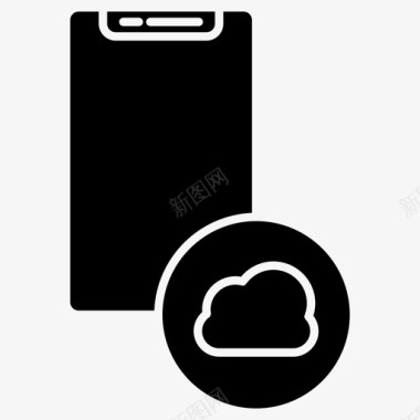 手机云服务应用天气应用程序云智能手机图标图标