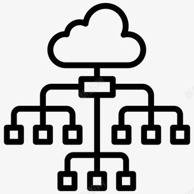 云计算大数据云计算云数据云托管图标图标