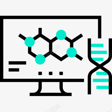DNA模型Dna化学单色单色图标图标