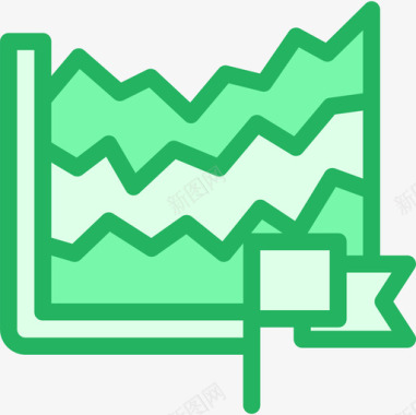 绿色信纸分析分析8线性绿色图标图标