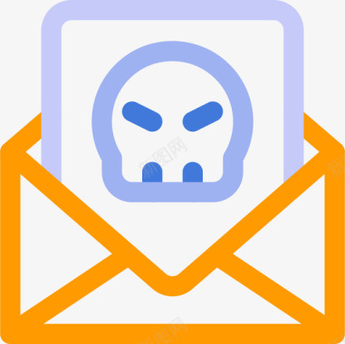 垃圾邮件垃圾邮件黑客32线性颜色图标图标