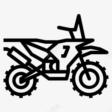 拉力摩托车摩托车手车辆图标图标