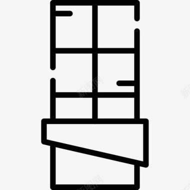 糖果纸巧克力糖果和糖果店9号直线型图标图标