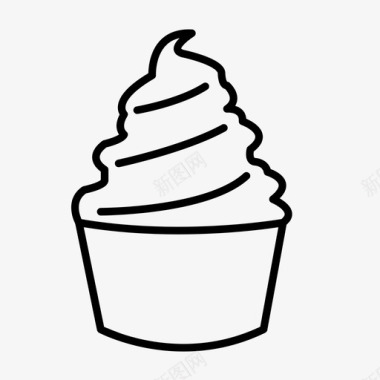 杯冰淇淋凉爽食物图标图标