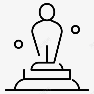 奥斯卡雕像奖杯图标图标