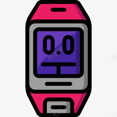 4K图标智能手表智能手表4线性颜色图标图标
