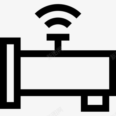 漏水的水龙头水龙头物联网38线性图标图标