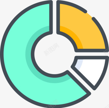 饼图数字营销76双色图标图标