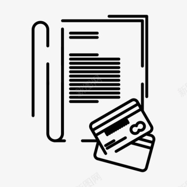 信用卡便笺卡片合同图标图标