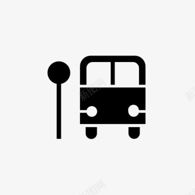 地铁和公交交通-公交站图标