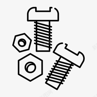 深海系列螺栓螺母螺钉图标图标