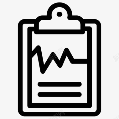 签合约心电图报告诊断文件图标图标