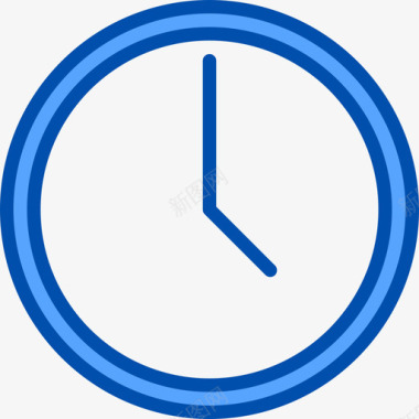 时钟时间和地图4蓝色图标图标