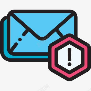 电子邮件注意电子邮件40线颜色图标图标