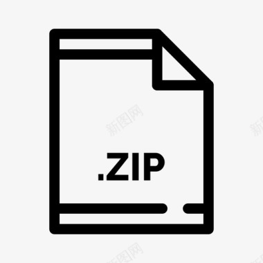 ZIP文件zip文档扩展名图标图标