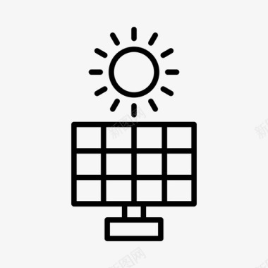 太阳能板生态绿色能源图标图标