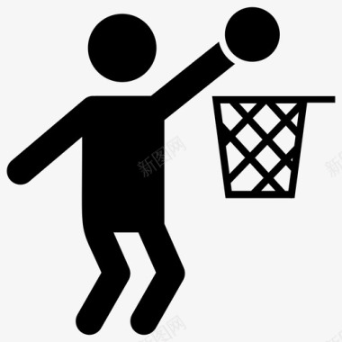 篮球标志得分篮球比赛篮球运动员图标图标
