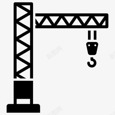 滑轮起重机重型起重机工业起重机图标图标