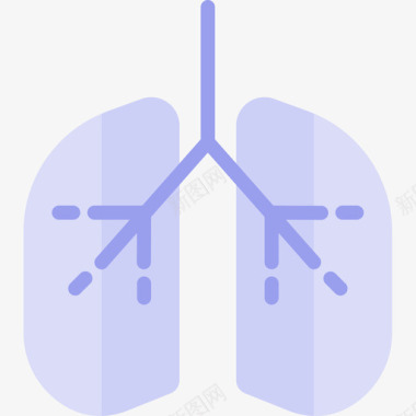 肺肺保健17平坦图标图标